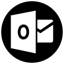 address book, contacts, outlook, email, mail, circle icon
