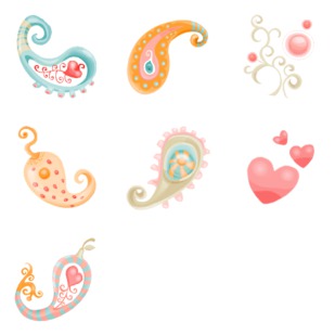 Paisley icon sets preview