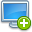 screen, computer, plus, display, add, monitor icon