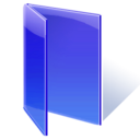 blue, folder, open icon