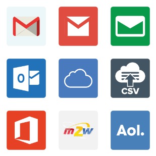 Address Book providers in colors icon sets preview