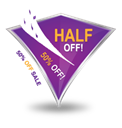 Half, Off, Sale icon