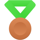 Bronze metal green icon