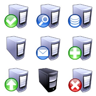 Servers icon sets preview