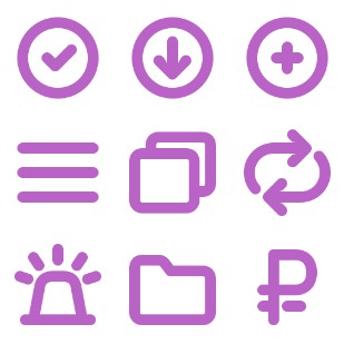 Bold Purple ( Samples) icon sets preview