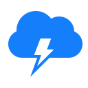 cloud, lightning icon