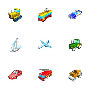 Standard Transport icon sets preview