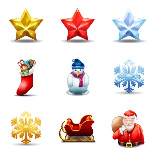 Christmas icon sets preview