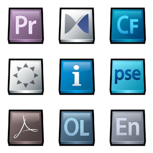 Gloss Adobe icon sets preview