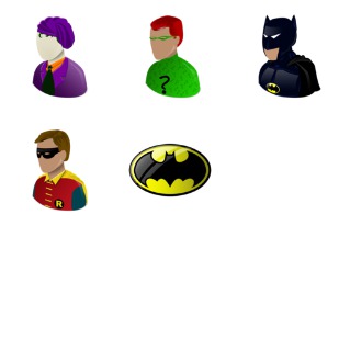 Batman icon sets preview