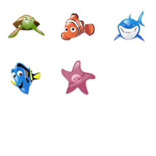 Finding Nemo icon sets preview