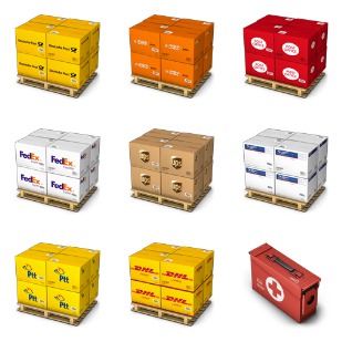 Cargo Boxes icon sets preview
