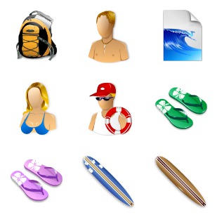Surf icon sets preview