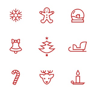 Christmas icon sets preview