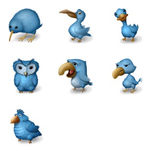 Ugly Birds icon sets preview
