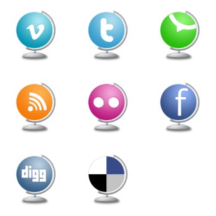 Globe Social icon sets preview