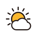 weather, clouds, sunny, sun icon