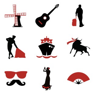 Spanish Travel icon sets preview