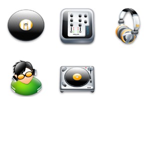 Disc Jockey icon sets preview