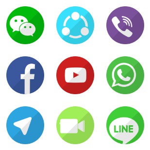 Social Media Chat icon sets preview