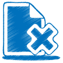 Blue, Delete, File icon