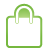 basic, shopping, bag, green icon