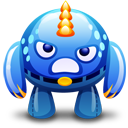 blue monster angry icon
