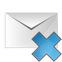 delete, envelope, remove, email icon