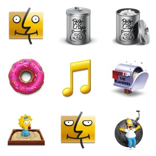Simpsons icon sets preview
