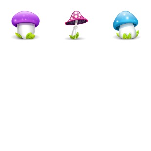 Mushrooms icon sets preview