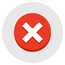 discard, delete, remove, x, red, unapprove icon