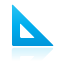 ruler, triangle icon