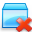 blue, cube, delete icon