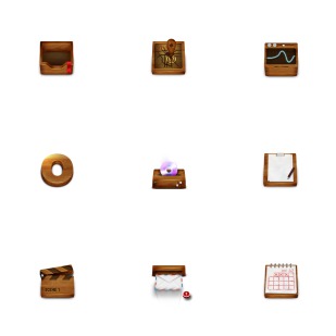 Wooden Icons icon sets preview