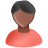 black, man, member, male, person, human, user, people, profile, account, red icon