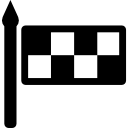 Checkered flag on a pole icon