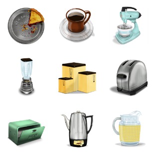 Vintage Kitchen icon sets preview