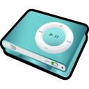 blue, shuffle, ipod, green icon