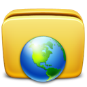 folder, network icon