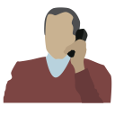 person, telephone conversation, man with phone, corporate lawyer icon