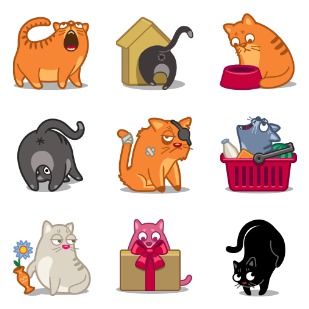 Cat Force icon sets preview