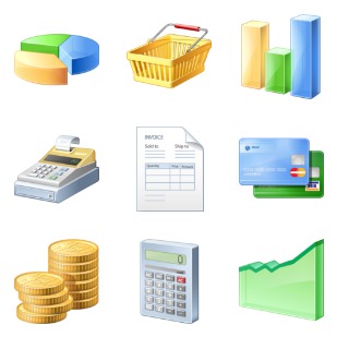 Finance icon sets preview