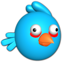 Bird blue icon