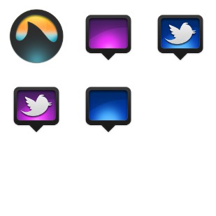 Grooveshark and Twitter Replacement icon sets preview