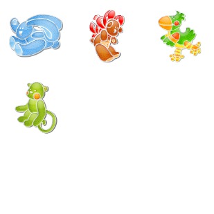 Metal pins icon sets preview