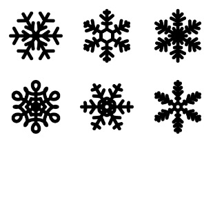 Snowflakes icon sets preview