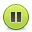 pause, green, button icon