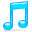 music, blue icon