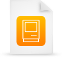 paper, orange, document, file icon
