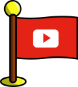 youtube, networking, play, media, social, flag icon